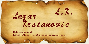 Lazar Krstanović vizit kartica